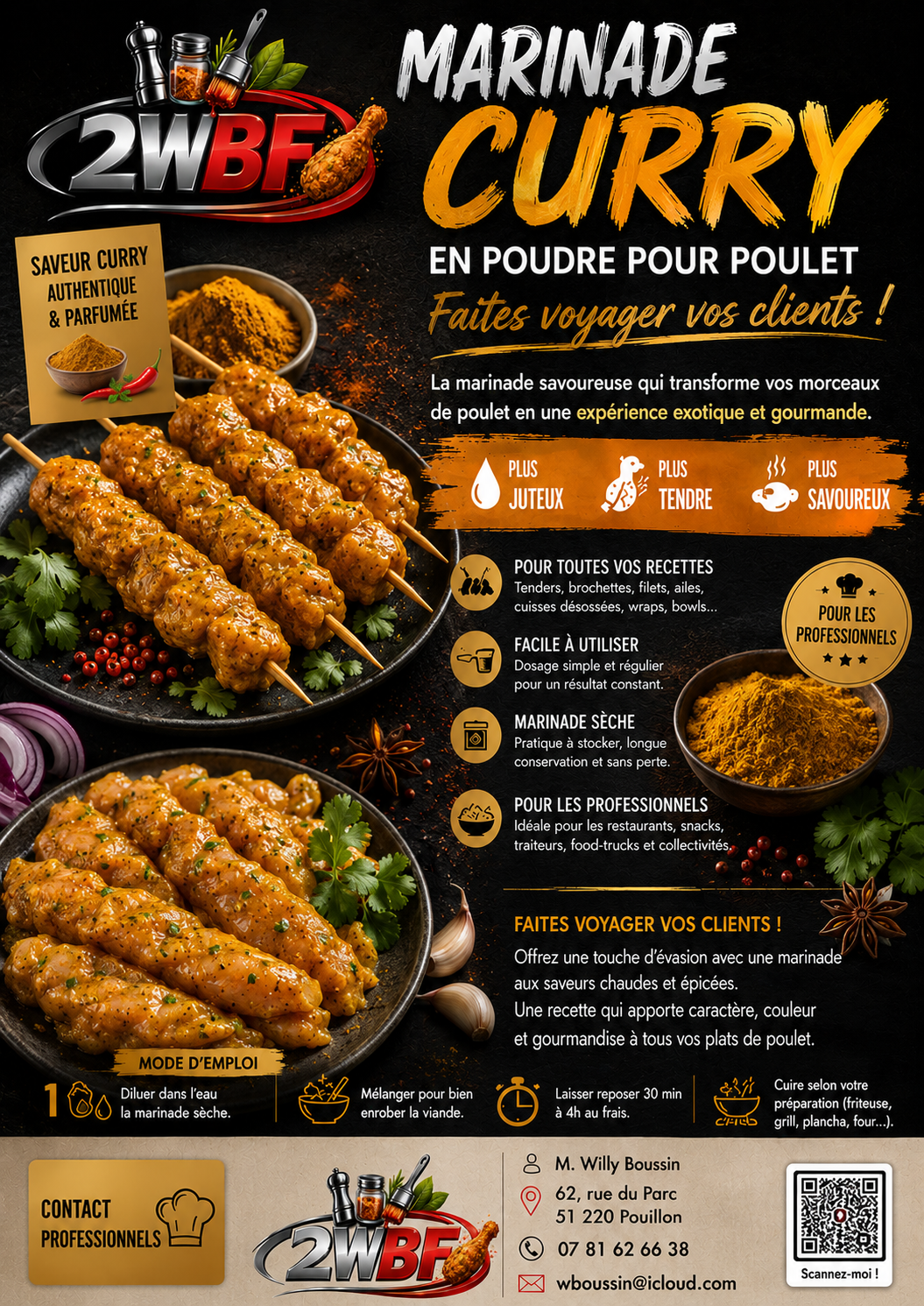 Fiche professionnelle 2WBF — Marinade sèche Curry
