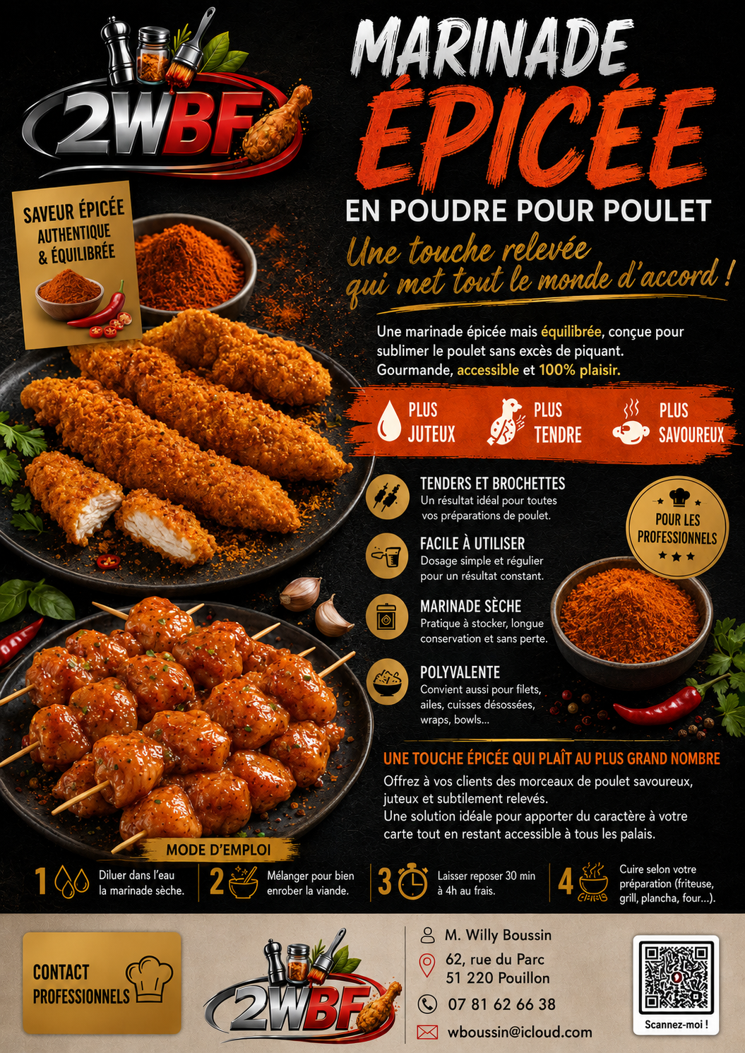 Fiche professionnelle 2WBF — Marinade sèche Épicée