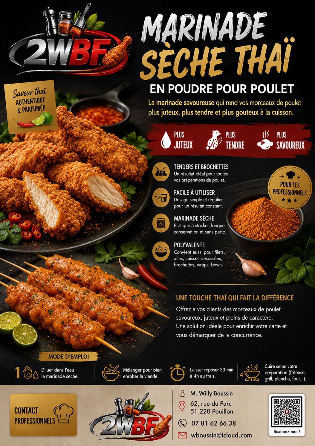 Fiche professionnelle 2WBF — Marinade sèche Thaï