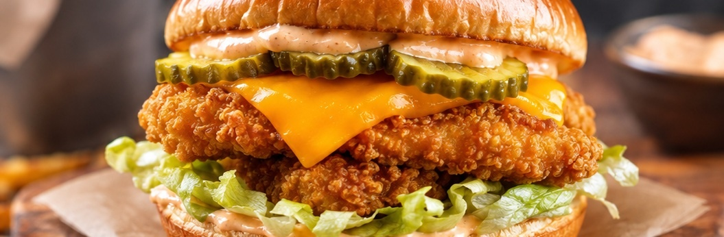 Burger crispy cheddar